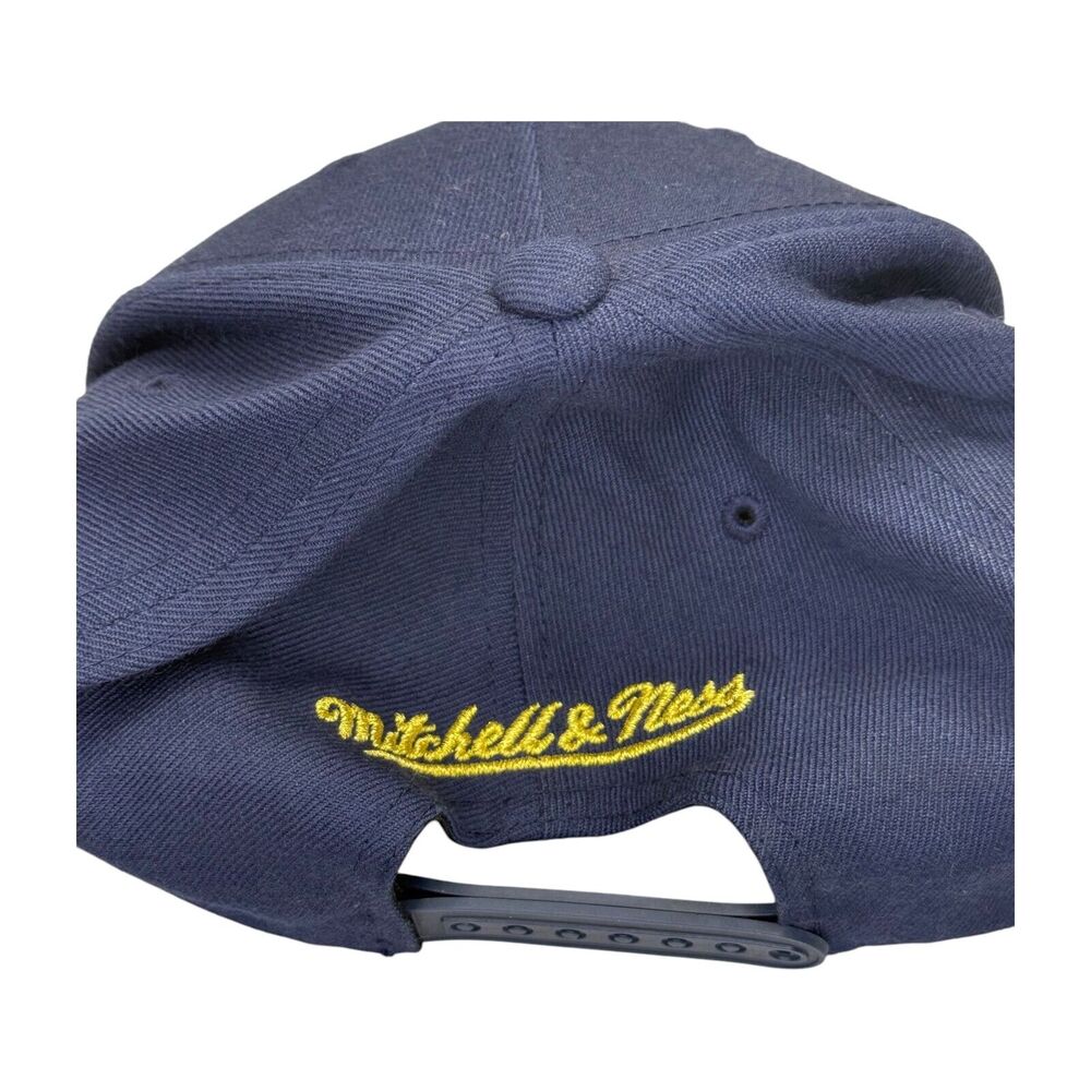 Mitchell & Ness Baseball Cap Men's One Size Navy Blue Logo Casual Snapback Hat - Picture 4 of 7